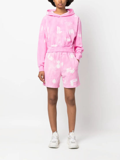 Wellness Tie-Dye Cotton Hoodie