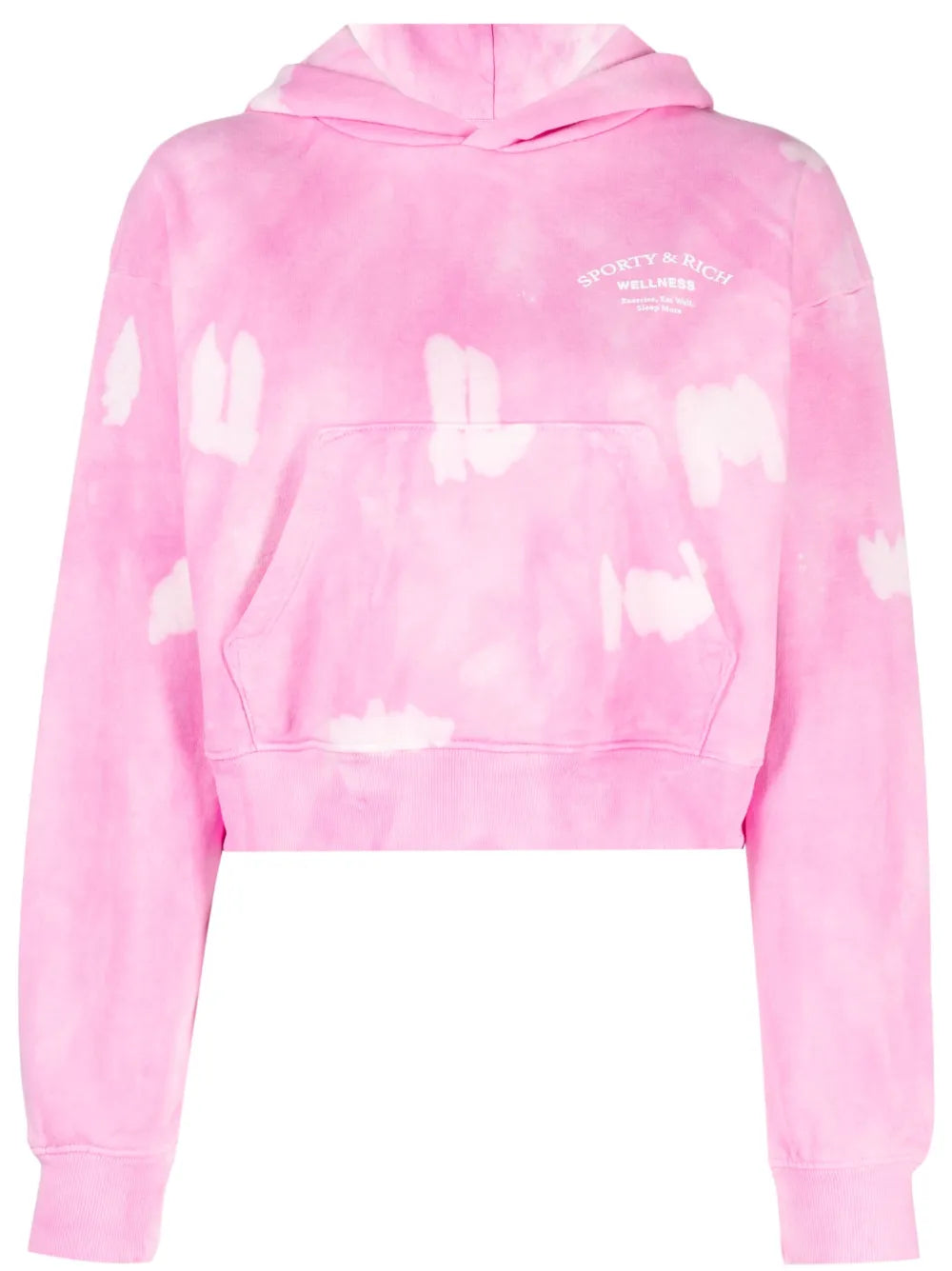 Wellness Tie-Dye Cotton Hoodie