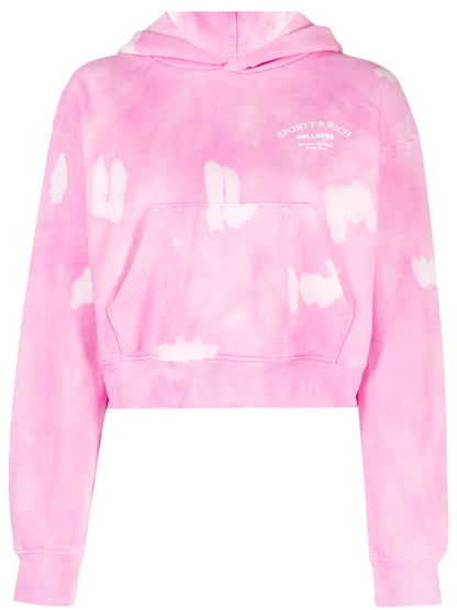 Wellness Tie-Dye Cotton Hoodie