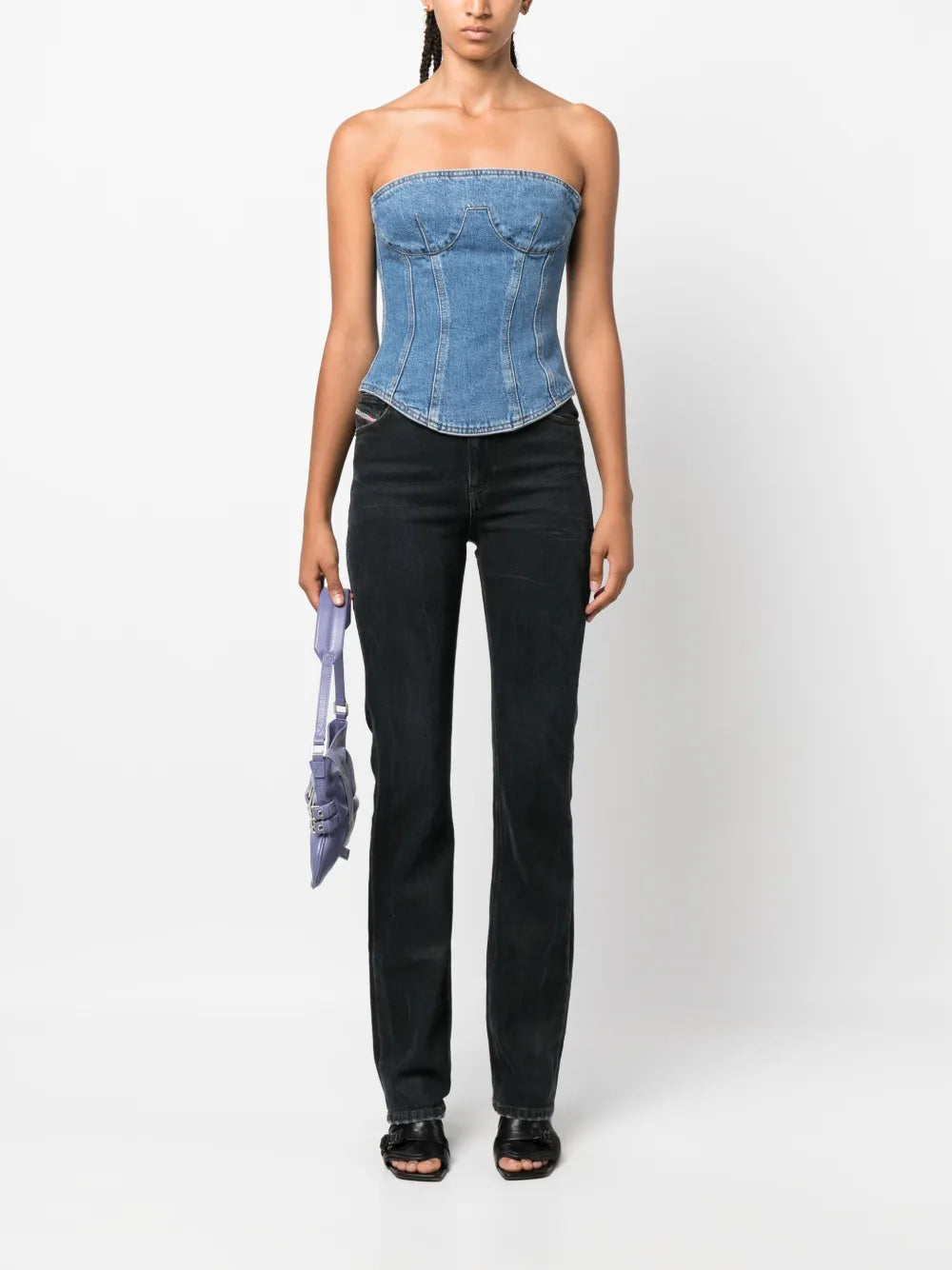 Logo-Patch Cotton Jeans