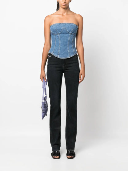 Logo-Patch Cotton Jeans