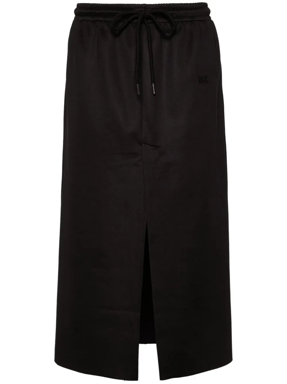Techno Cotton Blend Midi Skirt