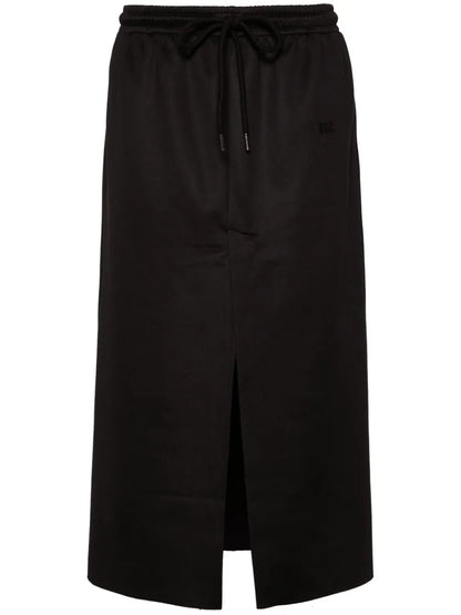 Techno Cotton Blend Midi Skirt