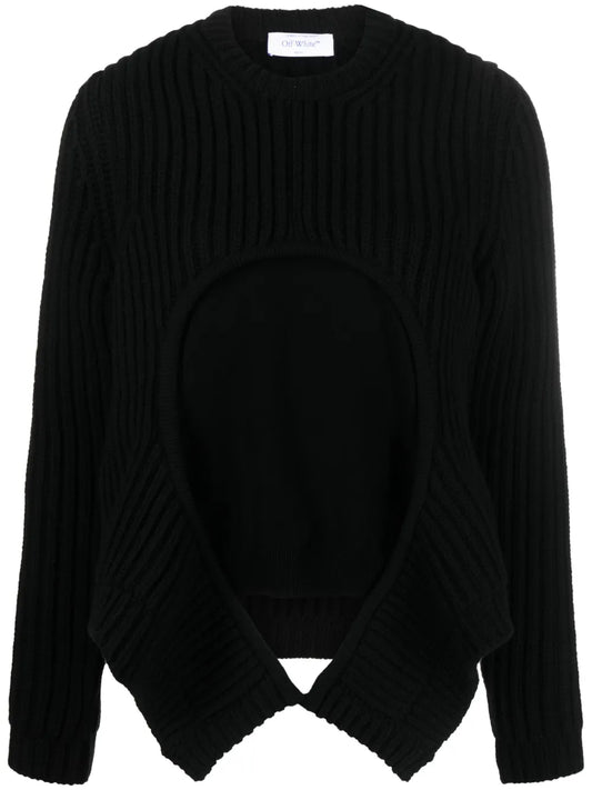Layered Ribbed-Knit Jumper