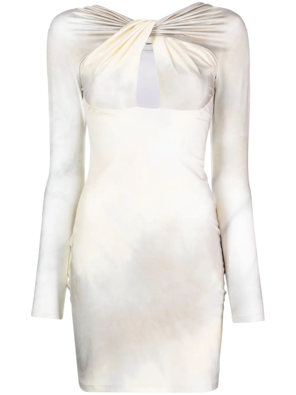 Twist-Detail Bleached Minidress
