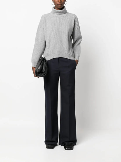 Roll-Neck Silk-Wool Blend Jumper