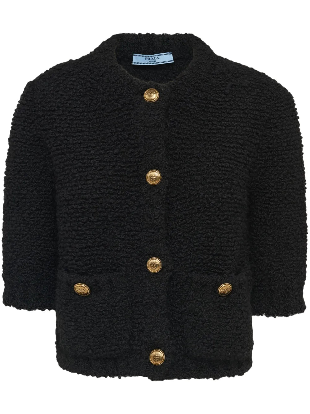 Cropped Bouclé Cardigan