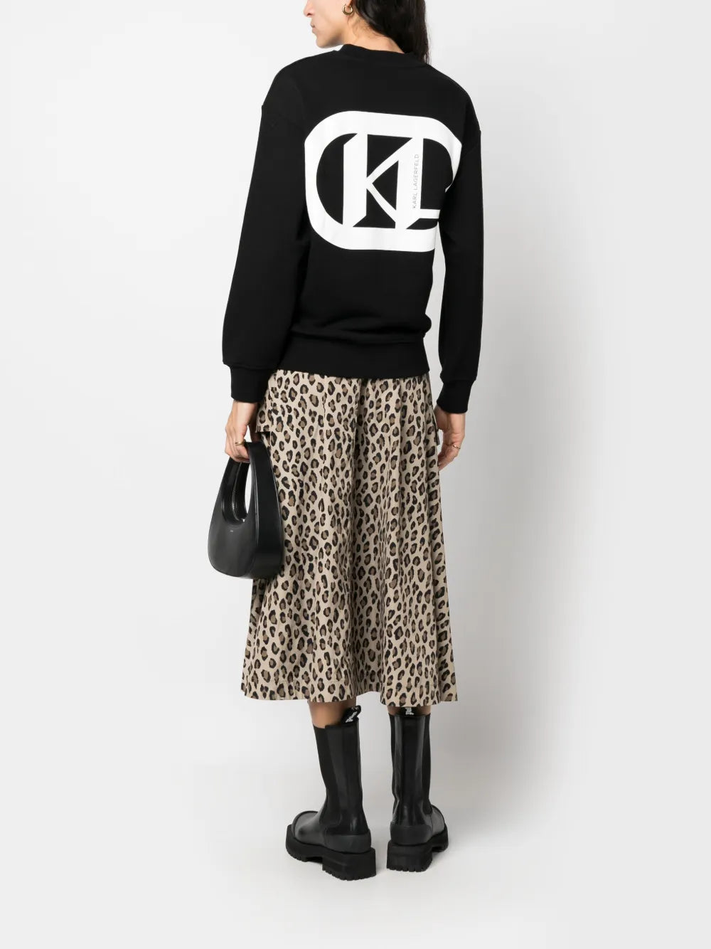 Logo-Print Drop Shoulder Sweatshirt