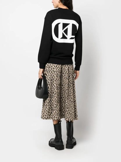 Logo-Print Drop Shoulder Sweatshirt