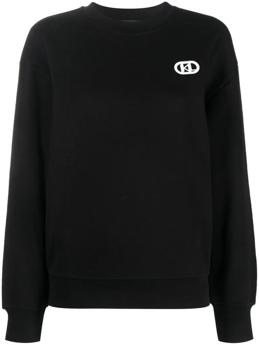 Logo-Print Drop Shoulder Sweatshirt