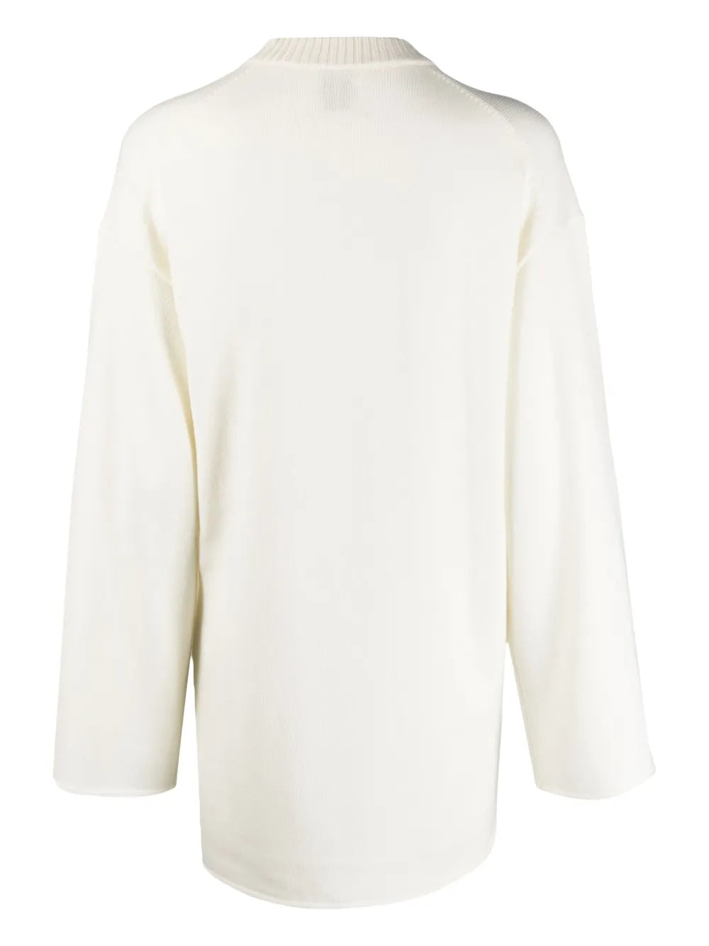 Rolled-Trim Knitted Jumper