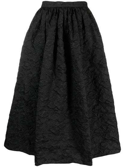 Textured A-Line Skirt