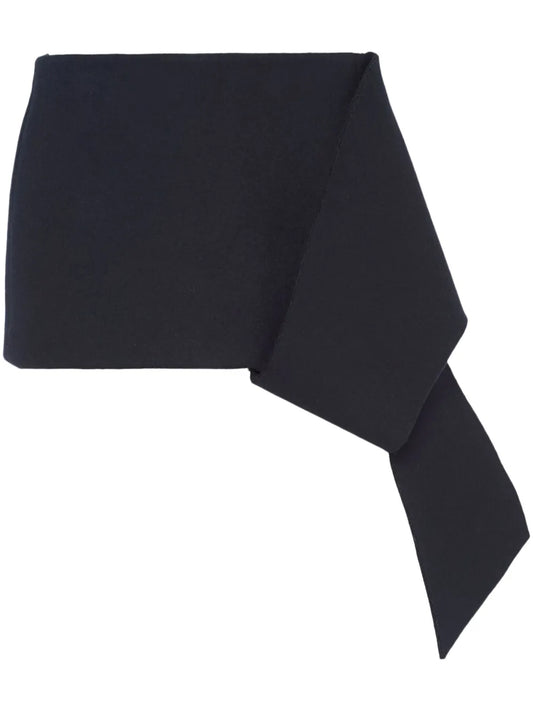 Asymmetric-Hem Mini Skirt