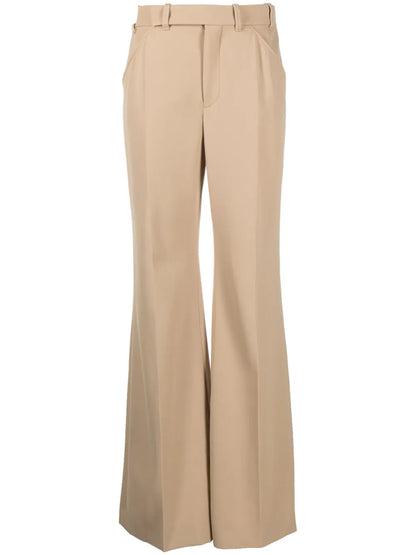 Wide-Leg Wool Trousers