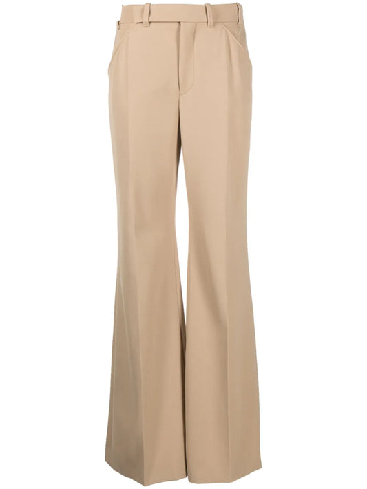 Wide-Leg Wool Trousers