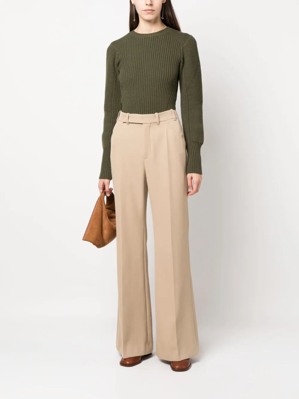 Wide-Leg Wool Trousers