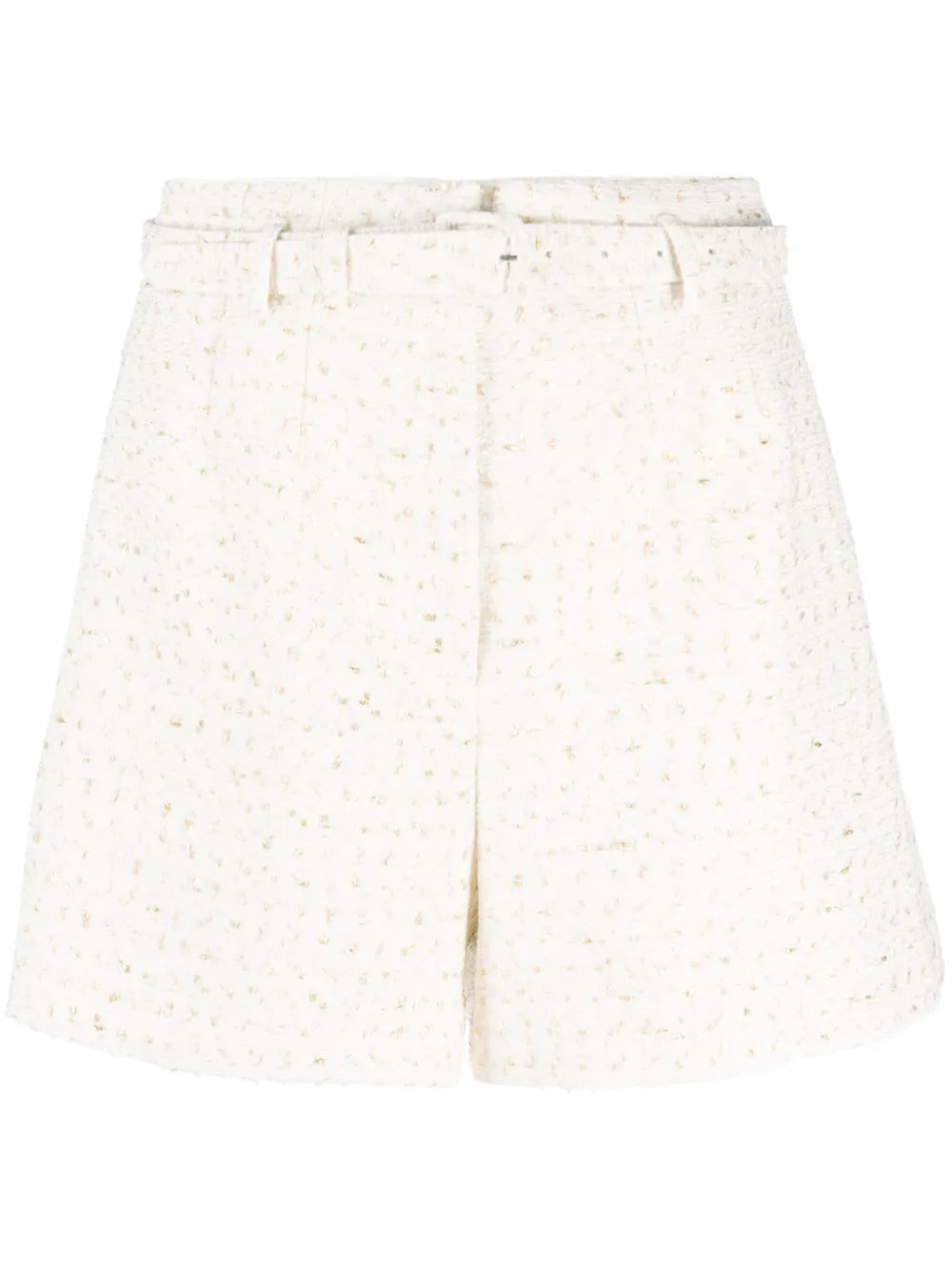 Belted Bouclé Shorts