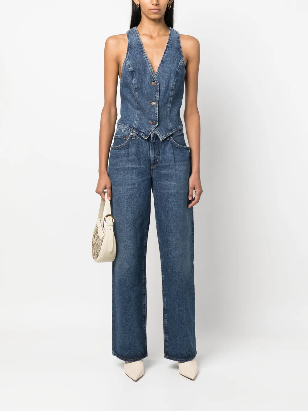 High-Rise Straight-Leg Jeans