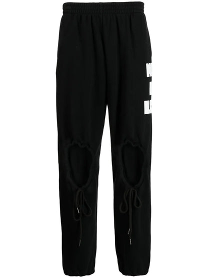 Heart-Shaped Cut-Out Detail Track Pants