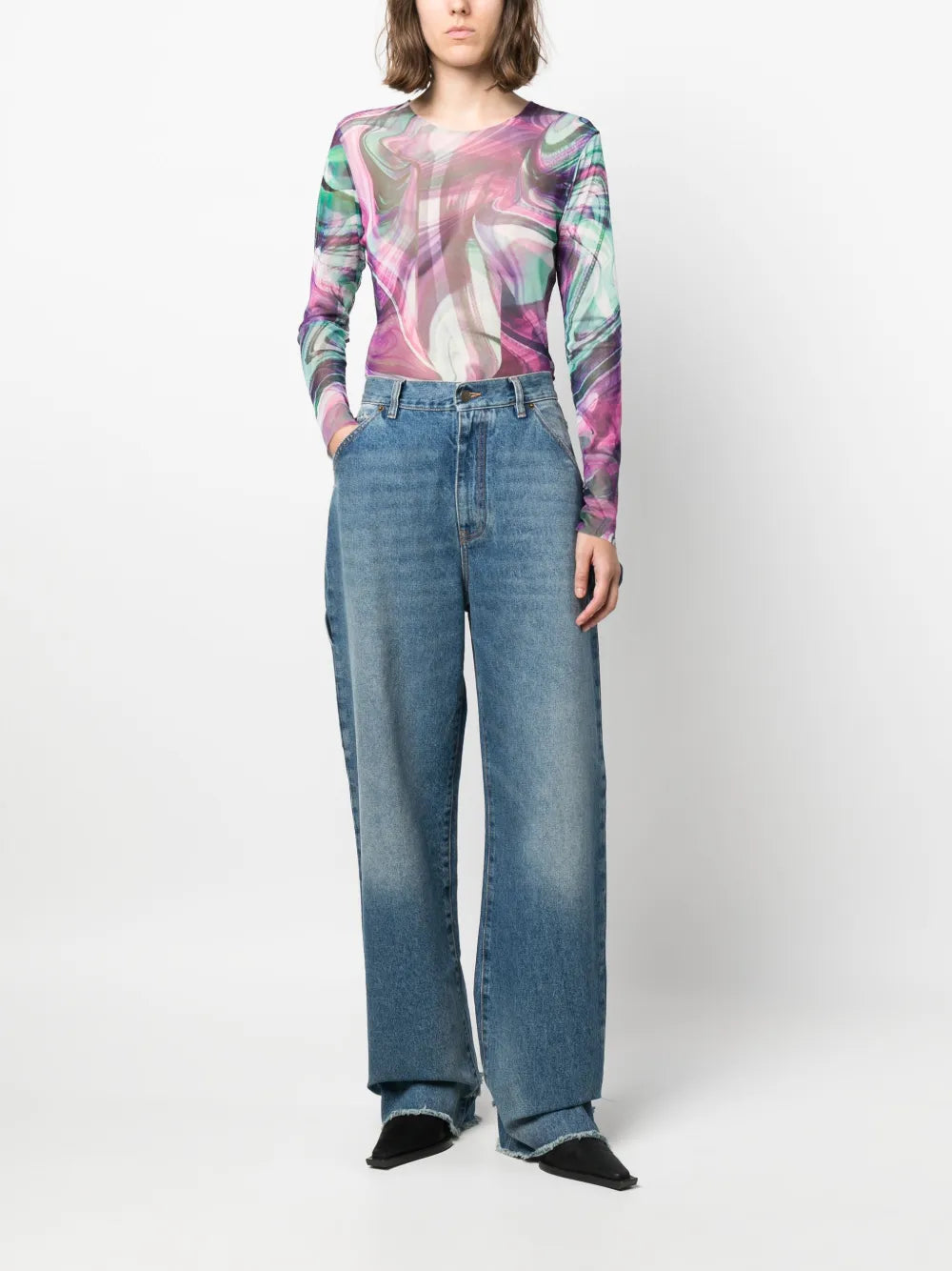 High-Waisted Wide-Leg Jeans