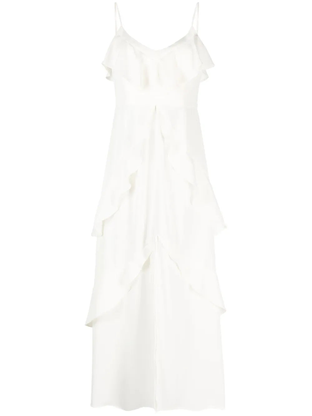 Ruffled Maxi Slip Dress