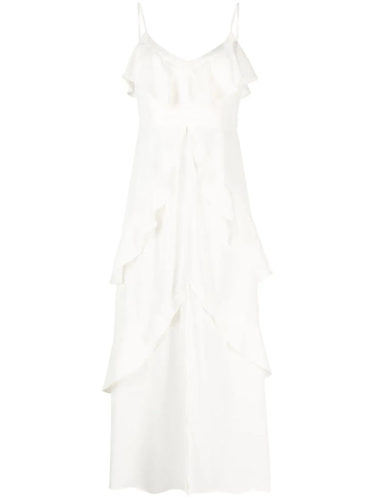 Ruffled Maxi Slip Dress