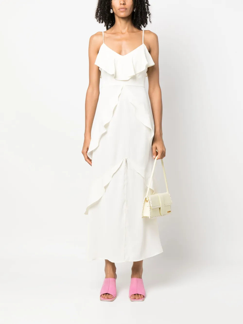 Ruffled Maxi Slip Dress