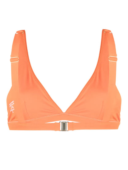 Logo-Print Triangle Bikini Top