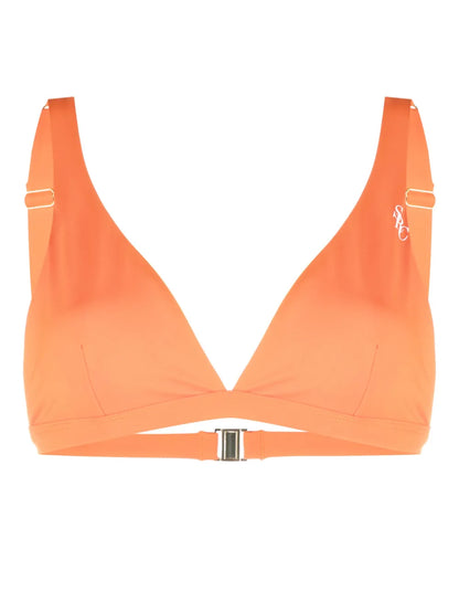 Logo-Print Triangle Bikini Top