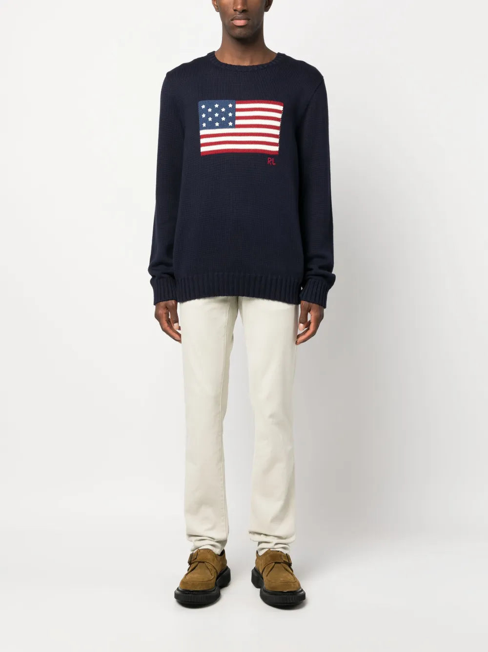 Round-Neck Cotton Jumper