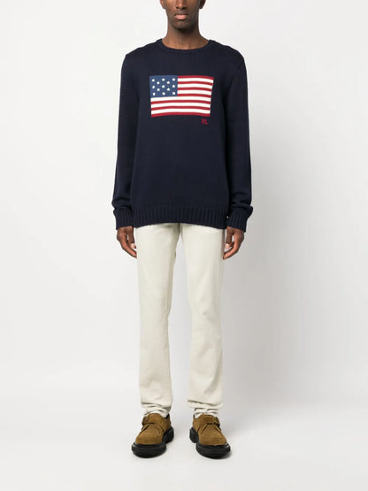 Round-Neck Cotton Jumper