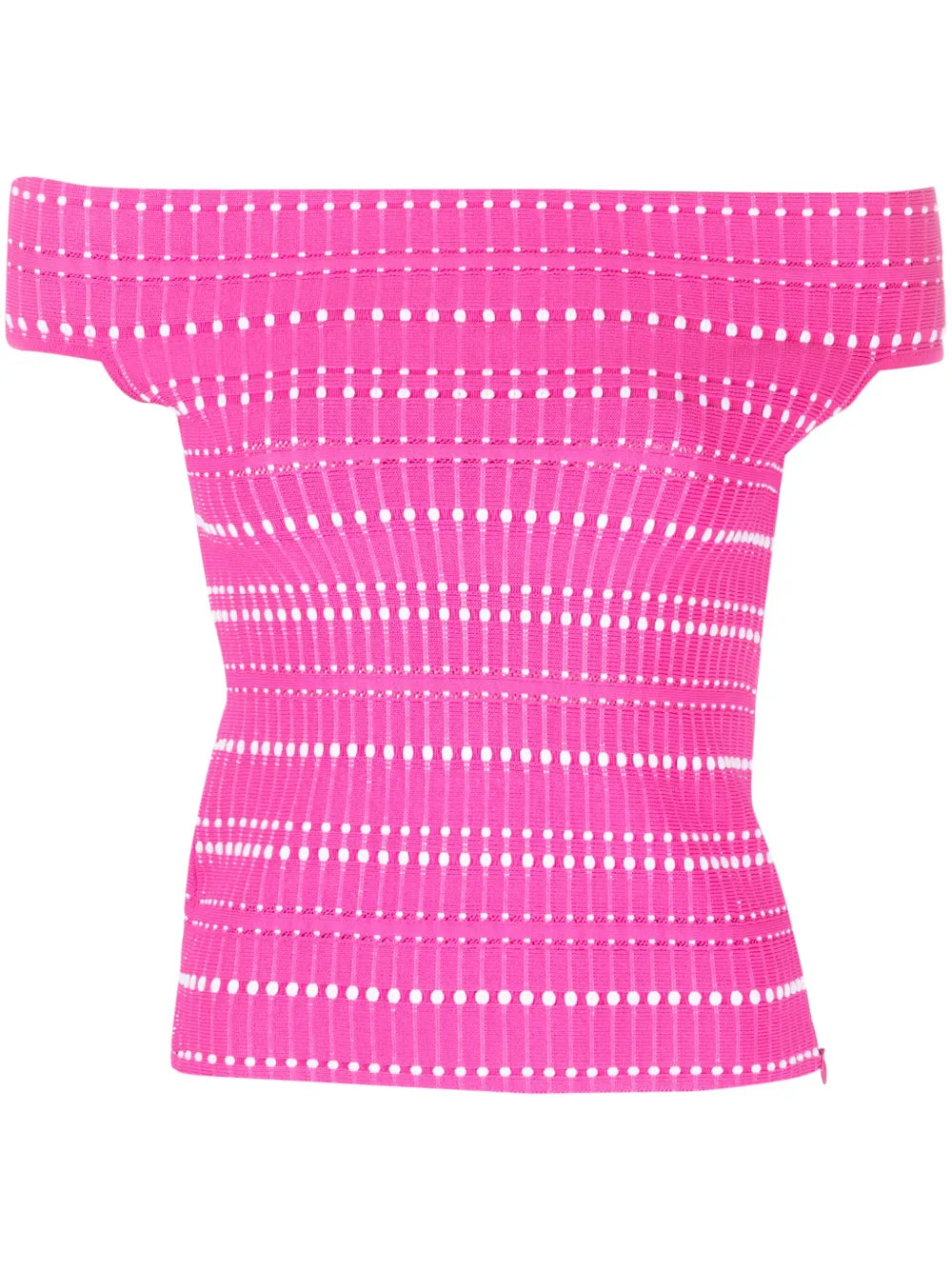 Open-Knit Off-Shoulder Top