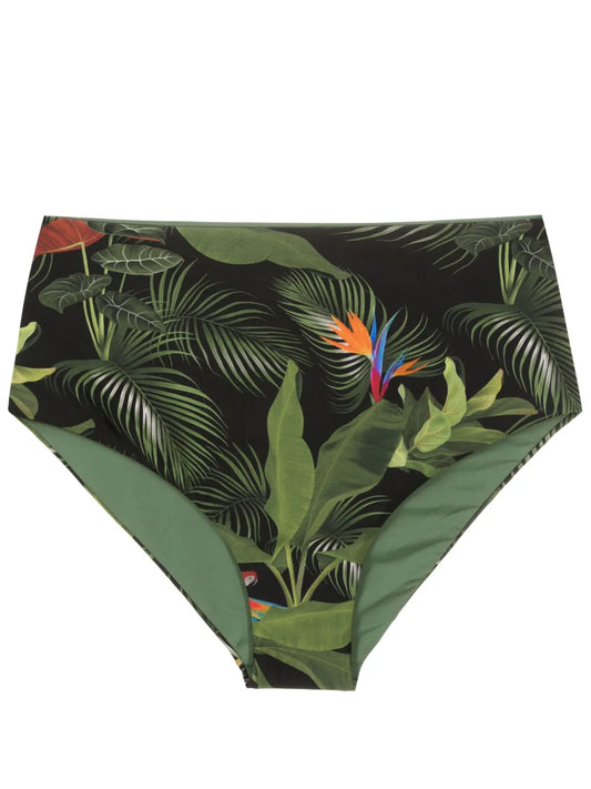 Violeta Leaf-Print Bikini Bottoms