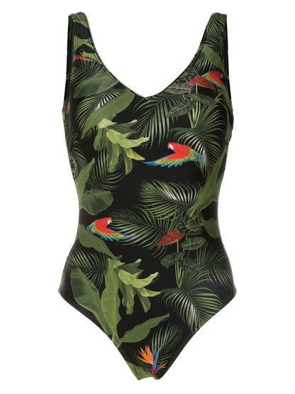Laila Leaf-Print Swimsuit