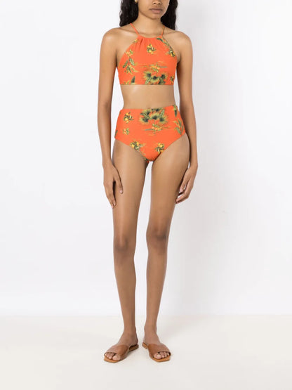 Ilana Botanical-Print Bikini Top