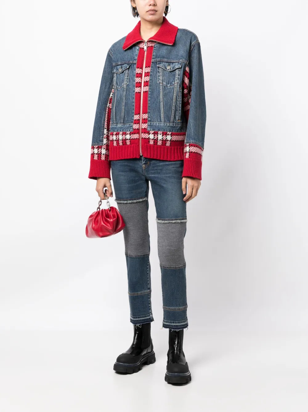 Panelled-Design Cotton Jacket
