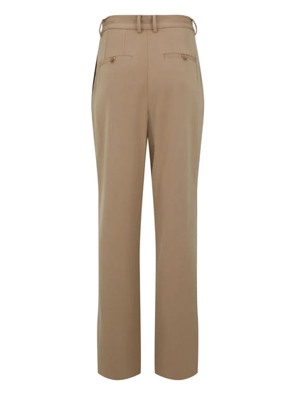 Luisa Pleated Wide-Leg Trousers