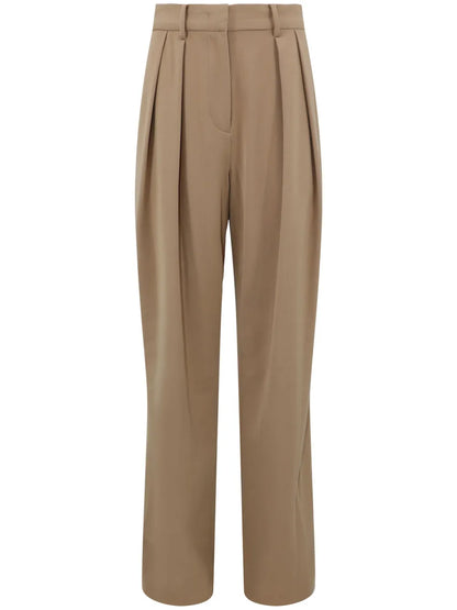 Luisa Pleated Wide-Leg Trousers