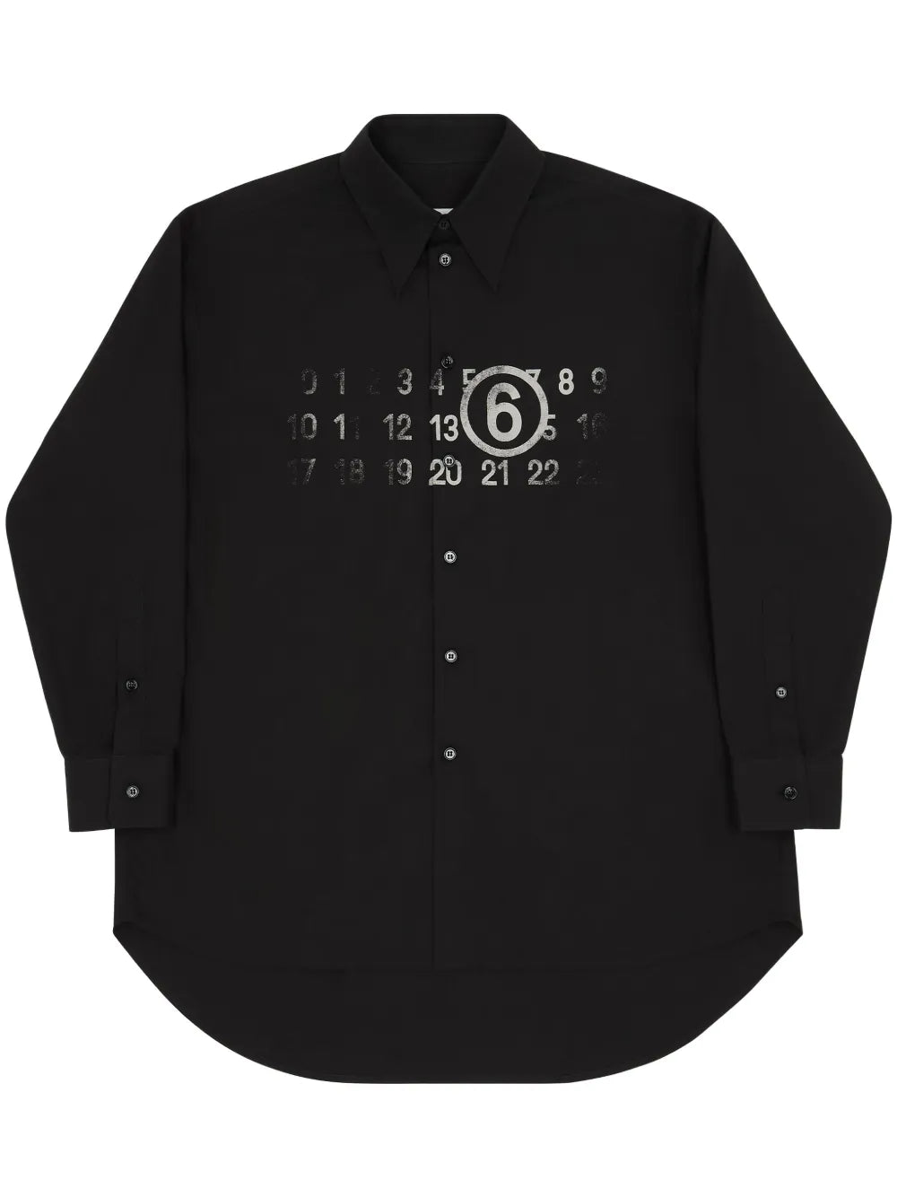 Numbers-Print Cotton Shirt