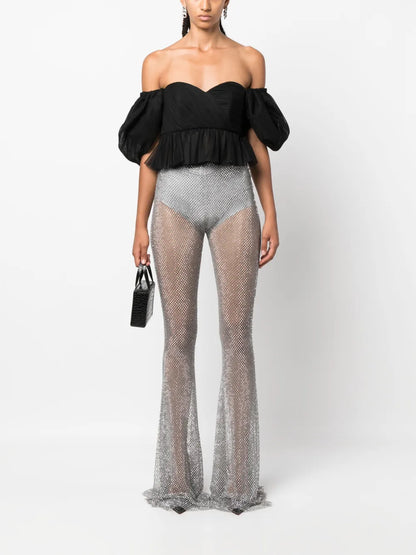 Fishnet Palazzo Trousers