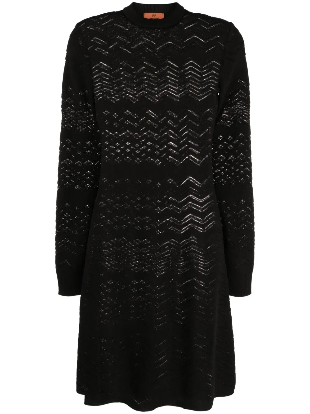 Zigzag Crochet-Knit Dress