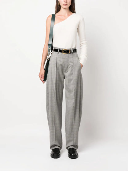 Sopiavea Plaid-Check Tapered Trousers