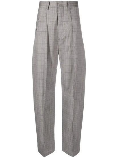 Sopiavea Plaid-Check Tapered Trousers