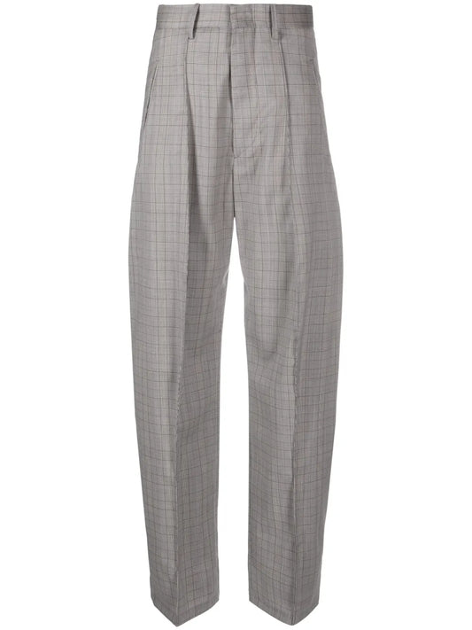 Sopiavea Plaid-Check Tapered Trousers