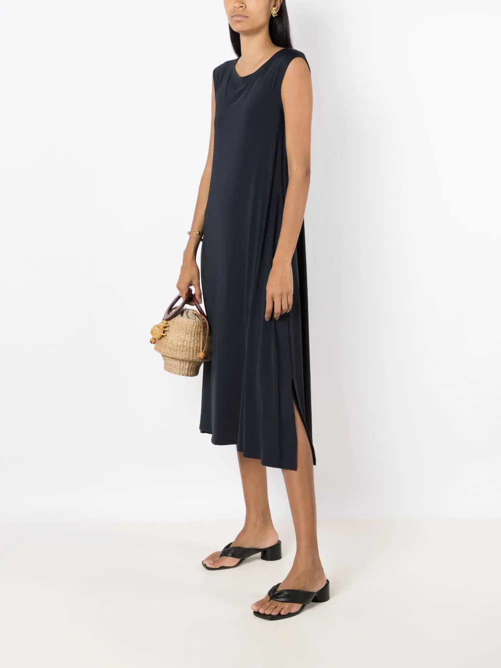 Tie Shift Midi Dress