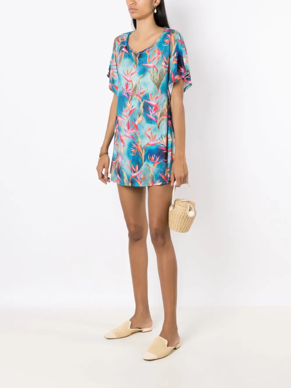 Kala Botanical-Print Minidress