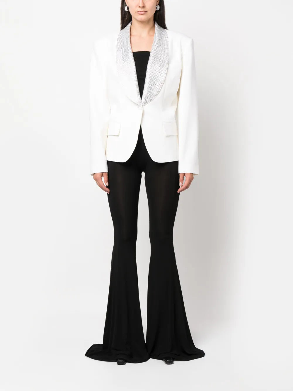 Stretch-Jersey Flared Trousers