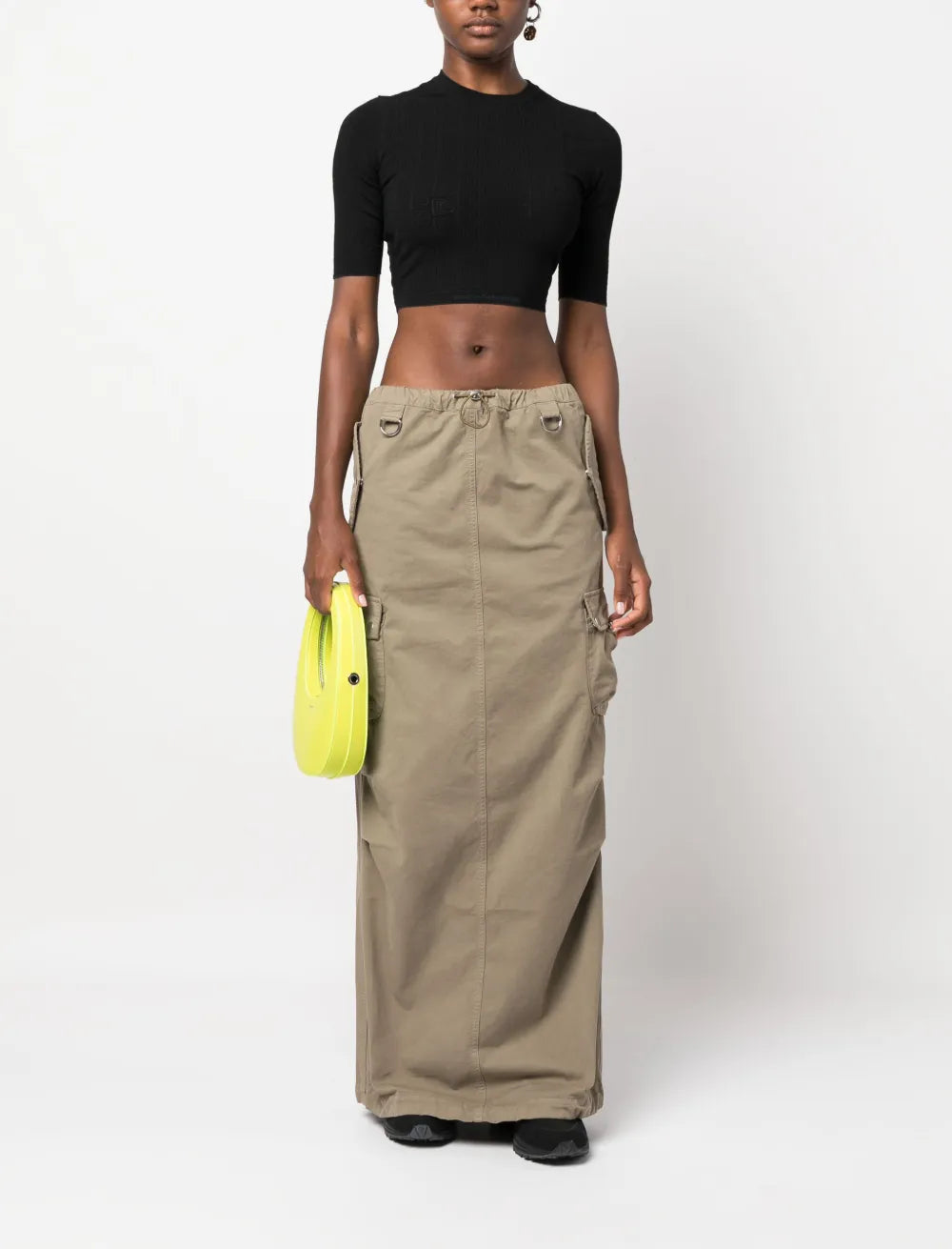 Monogram-Pattern Crop Top