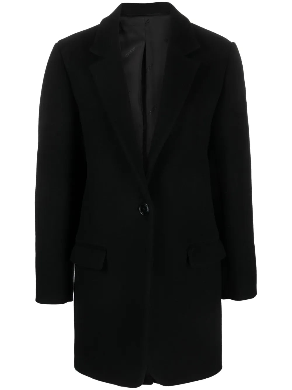 Jilinka Button-Up Virgin Wool Blend Coat