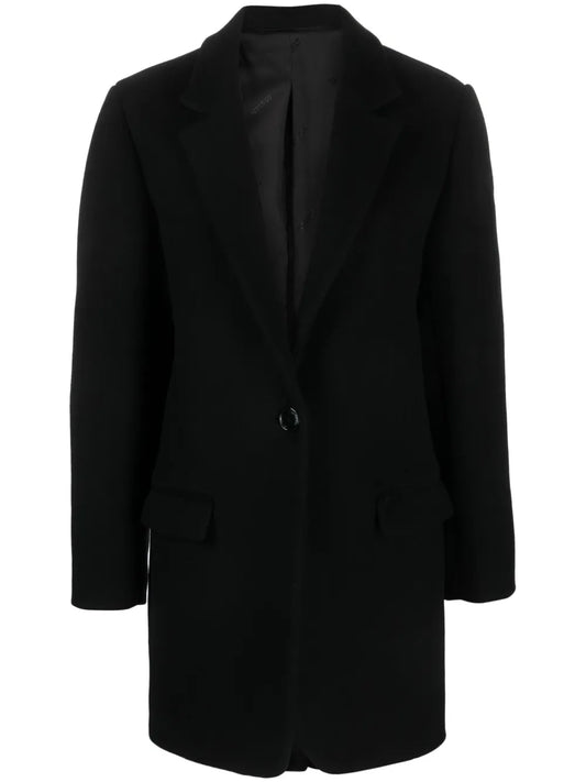 Jilinka Button-Up Virgin Wool Blend Coat